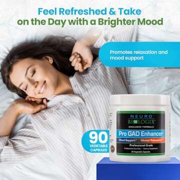 Pro GAD Enhancer 90 Capsules – Multi-Action GABA Supplement for Relaxation, Mood &, Nervous System...