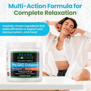 Pro GAD Enhancer 90 Capsules – Multi-Action GABA Supplement for Relaxation, Mood &, Nervous System – Contains 5 Key Ingredients, Including Magnesium, Zinc, L Theanine & Kava Kava