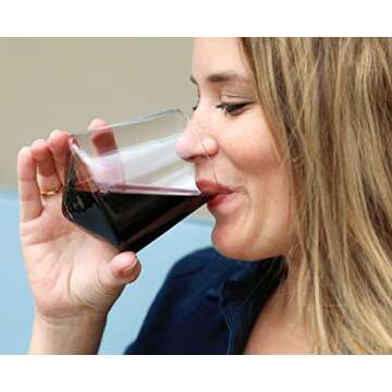 Stemless Wine Glasses Set of 2 Aerating wine glasses Elegant Wine Glasses Stemless large wine glass CulinexCo.com Red Wine Glass wine glass set cup wine cups non drip no spill glass