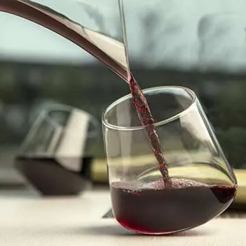 Stemless Wine Glasses Set of 2 Aerating wine glasses Elegant Wine Glasses Stemless large wine glass CulinexCo.com Red Wine Glass wine glass set cup wine cups non drip no spill glass