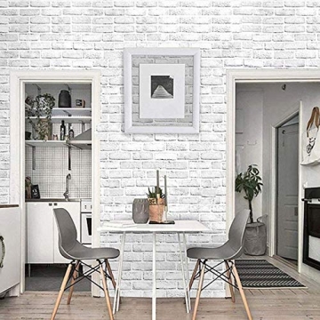 H2MTOOL Faux Brick Wallpaper Peel and Stick for Home Decor
