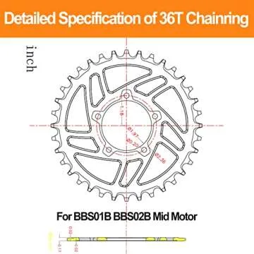 Accolmile 36T Chainring for BBS01 BBS02 Mid Drive Kit