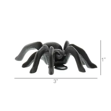 Realistic Black Iron Spider Decor for Halloween & Gardens