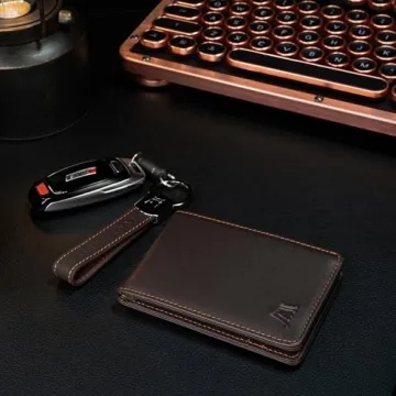 Kings Loot Wallet - Minimalist Wallet for Men with Cash Pocket & Card Pull Strap - Holds 1-15 cards, Slim and Stylish- Premium Tuscan Leather Men's Wallet with RFID protection, Umber