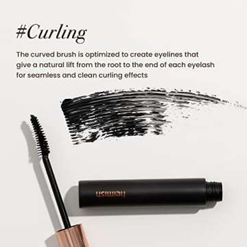 HEIMISH Dailism Smudge Stop Mascara, Curling & Lengthening, Long-lasting, Waterproof, Smudge-proof, Non-Clumping, Washable Cleansing Korean Mascara, 0.32oz/9g - Black Curling