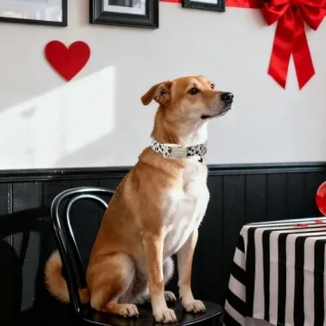 Stylish DOGWONG Valentine's Dog Collar for All Dogs