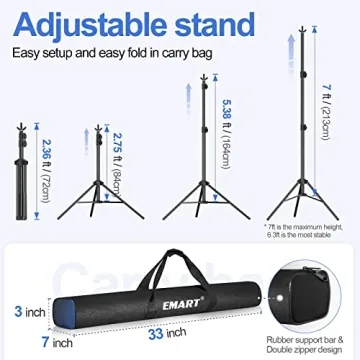 Adjustable 10x7ft Backdrop Stand for Photography