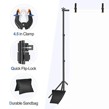 Adjustable 10x7ft Backdrop Stand for Photography