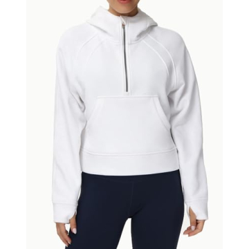 Stylish Fleece Half Zip Hoodie for Women