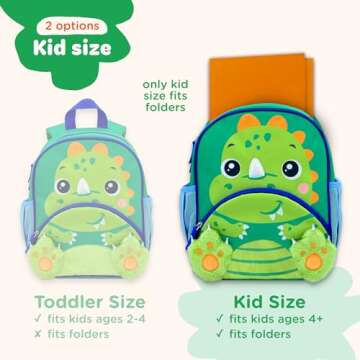 Move2Play Dinosaur Kids Backpack for School & Travel