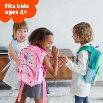 Move2Play Dinosaur Kids Backpack for School & Travel