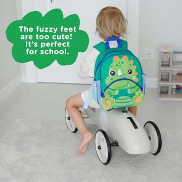 Move2Play Dinosaur Kids Backpack for School & Travel