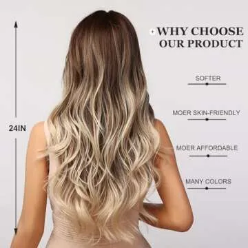 Esmee Brown Ombre Blonde Wig for Women - 24 inches