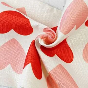 ONWAY Valentine's Day Pillow Cover 12x20 Red Pink Heart Decoration Valentine Lumbar Throw Cushion Case for Bedroom Sofa Couch Home Decor