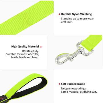 BSEEN LED Dog Leash - High Visibility Safety Leash for Dogs