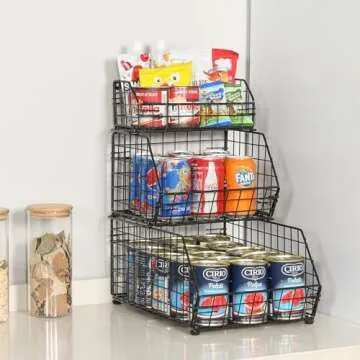 Yuzehuaza 3 Tier Fruit Basket Organizer for Kitchen