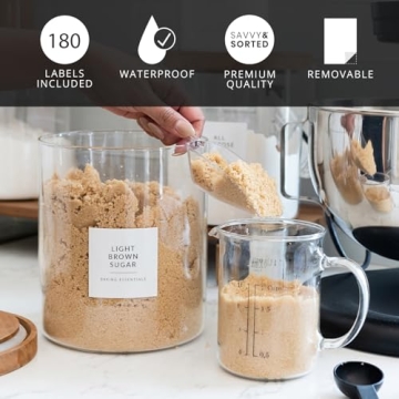 SAVVY & SORTED Minimalist Pantry Labels for Organizing