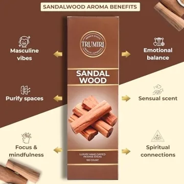 Sandalwood Incense Sticks - Natural & Hand-Rolled Aromatic Sticks