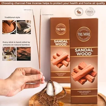 Sandalwood Incense Sticks - Natural & Hand-Rolled Aromatic Sticks