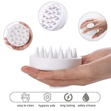 Puresoak Bath Scalp Scrub Natural Sugar Scrub Sulfates Free Exfoliate & Nourish Body Hair Scalp Care Scrub For Women & Men Gift Set Scrub Set-10.6OZ Scalp Scrub & Free Scalp Massager Brush