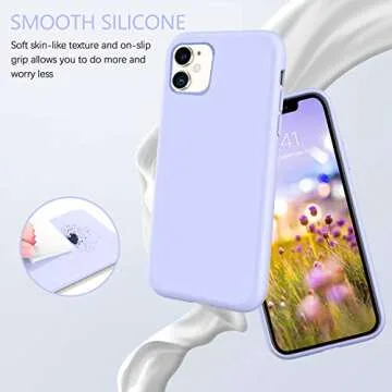 GUAGUA Compatible with iPhone 11 Case Liquid Silicone Soft Gel Rubber Slim Microfiber Lining Cushion...