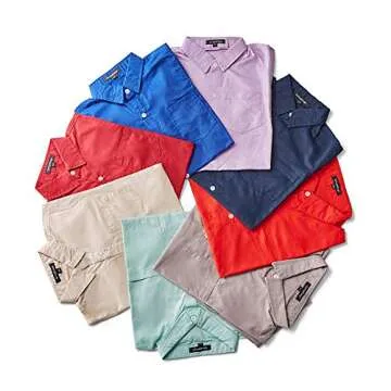 Spring&Gege Boys' Long Sleeve Dress Shirt, Navy Blue