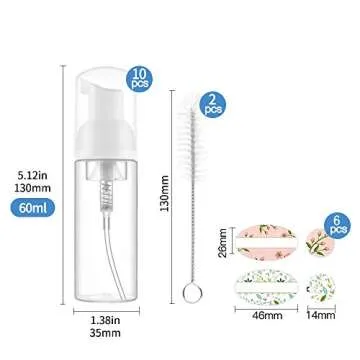 CycleMore 10 Pack Foam Pump Bottle - BPA Free Dispenser