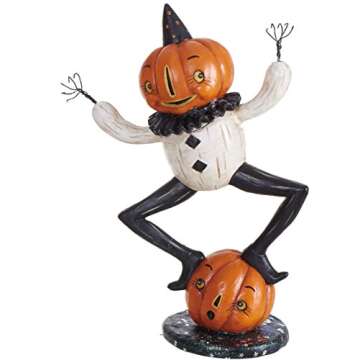 Vintage Retro Dancing Pumpkin Halloween Figurine Delight