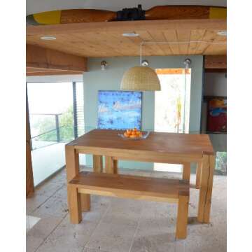 KOUBOO 1050031 Wicker Dome Shaped Pendant Lamp, Natural