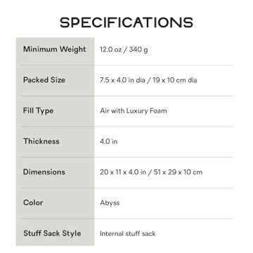 NEMO Fillo Luxury Pillow - Comfortable and Compact Camping Essential