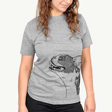 Inkopious Boston Terrier Profile Men's/Women's Triblend T-Shirt Unisex Crewneck 2XL Grey