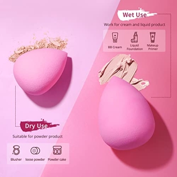 BEAKEY Latex-Free Makeup Sponge Set for Flawless Application