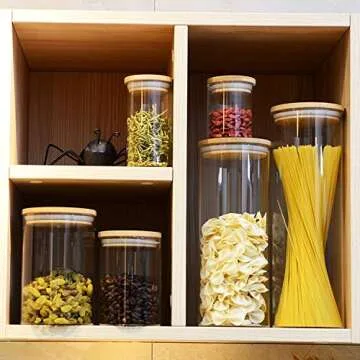 Airtight Glass Food Storage Canisters for Kitchen Organization
