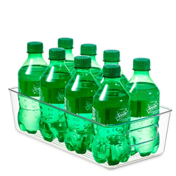 Set of 8 Clear Pantry Organizer Bins for Kitchen Storage