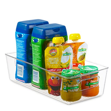 Set of 8 Clear Pantry Organizer Bins for Kitchen Storage