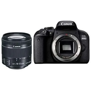 Canon EOS Rebel 800D/T7i DSLR Camera with 18-55 4-5.6 is STM Lens (1895C002) + 64GB Card + Color Filter Kit + Case + Photo Software + LPE17 Battery + External Charger + More (Renewed)