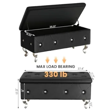 Elegant DKLGG Storage Ottoman Bench for Stylish Storage Solutions