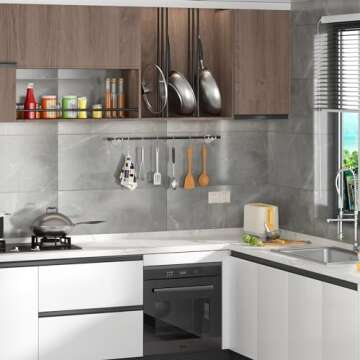 2 Pack Tension Rods Spring Tension Curtain Rod, 26 to 39 Inch Adjustable Black Tension Rod, Small Curtain Rods Spring Loaded Curtain Tension Rods for Window, Bathroom, Cupboard, Kitchen, Home