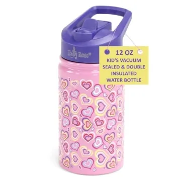 Emily Rose Kids Water Bottle | 12 Ounce Insulated Girls Kid Water Bottle | BPA Free Stainless Steel ...