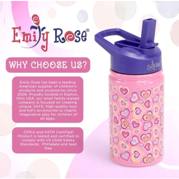 Emily Rose Kids Water Bottle - Insulated BPA Free for School