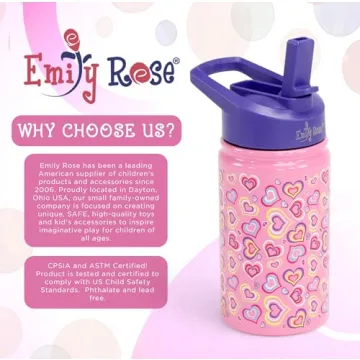 Emily Rose Kids Water Bottle - Insulated BPA Free for School