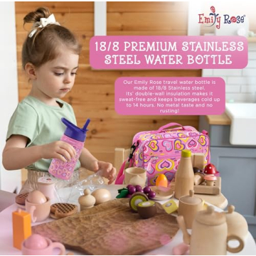 Emily Rose Kids Water Bottle - Insulated BPA Free for School