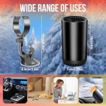 Portable 2-in-1 Car Heater and Cooling Fan for Vehicles