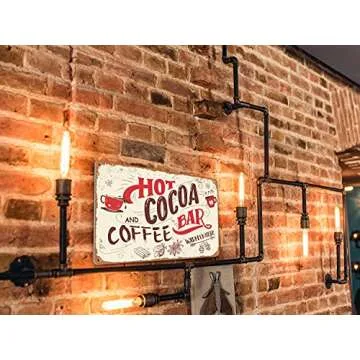 ALREAR Vintage Hot Cocoa Bar Metal Sign for Home Decor
