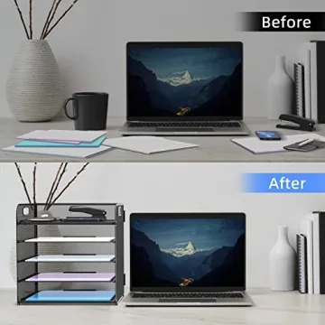 Supeasy 5 Trays Paper Organizer: Efficient Desk Sorter