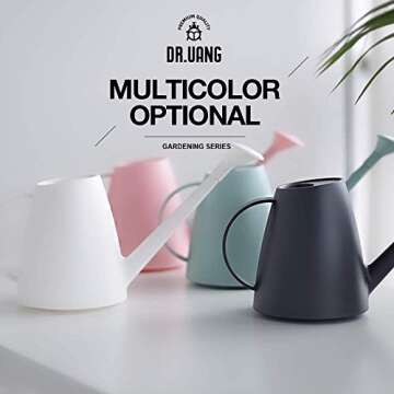 DR.UANG Watering Can for Indoor House Plants Long Spout with Detachable Spray Head Watering Cans for Plant Garden Flower, Long Spout Water Can for Outdoor Watering Plants 1.8L 60oz 1/2 Gallon (Pink)