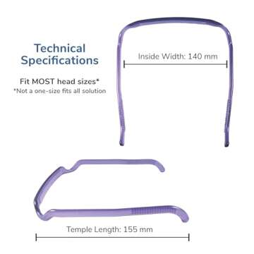 Curly Thick Hair Headband by Zazzy Bandz (Made in USA): The Viral Headband - Large Glasses Headbands - Sunglasses Headband (Twin-Pack: Relaxed, Charcoal)