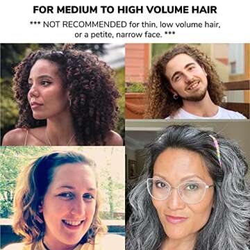 Curly Thick Hair Headband by Zazzy Bandz (Made in USA): The Viral Headband - Large Glasses Headbands - Sunglasses Headband (Twin-Pack: Relaxed, Charcoal)