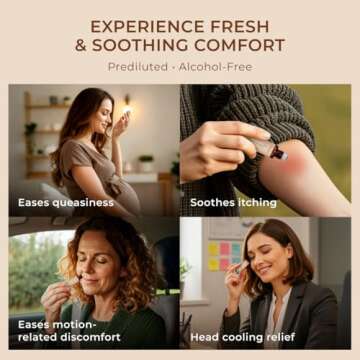 Gya Labs Peppermint Essential Oil Roll-On - Natural Queasiness Soother, 100% Pure Peppermint for Rel...