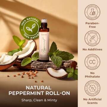 Gya Labs Peppermint Essential Oil Roll-On for Comfort